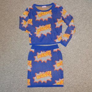 Pop Art Sweater/Skirt Set BANG Pin-Up XS!